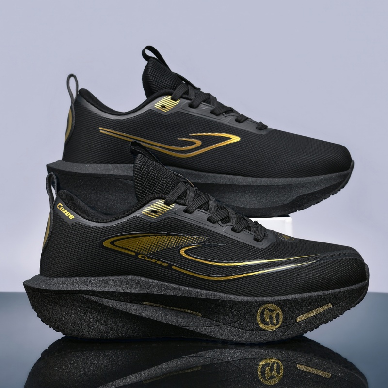 Breathable Mesh Athletic Shoes - Sepatu Lari Pria & Wanita, Karbon