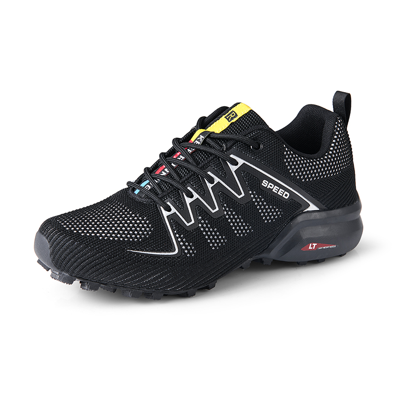 Knit Fabric Lace Up Sneakers - Sepatu Bersepeda MTB Sepatu Sepeda Motor