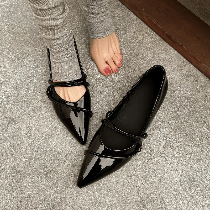 Women'S Shoes - Sepatu hak tinggi berbahan kulit berwarna