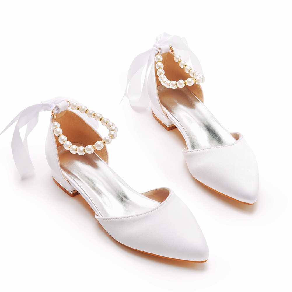 Sandals - Sepatu Pernikahan Pengantin Wanita Hak Datar