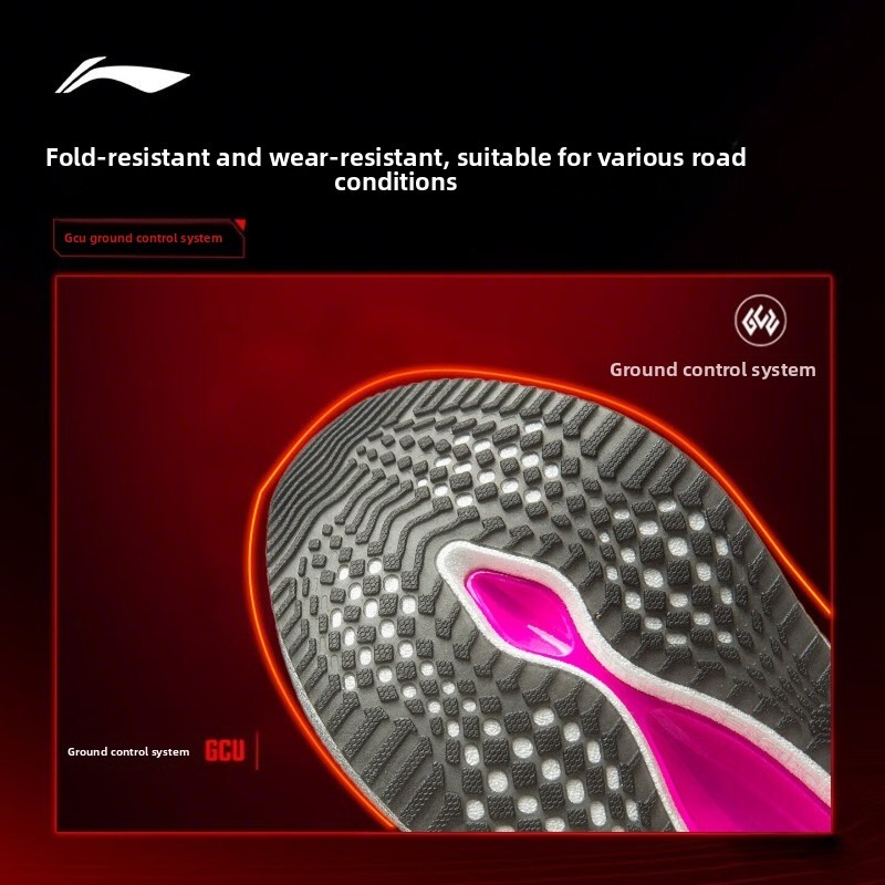 Sepatu Lari Pria LI-NING Red H - Reflective Night Running Shoes ulasan dan harga
