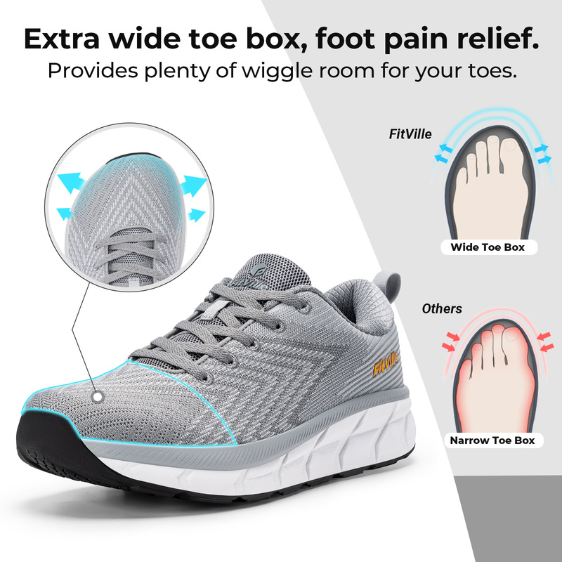 Sepatu Kets Pria FitVille deng - Breathable Mesh Athletic Shoes ulasan dan harga