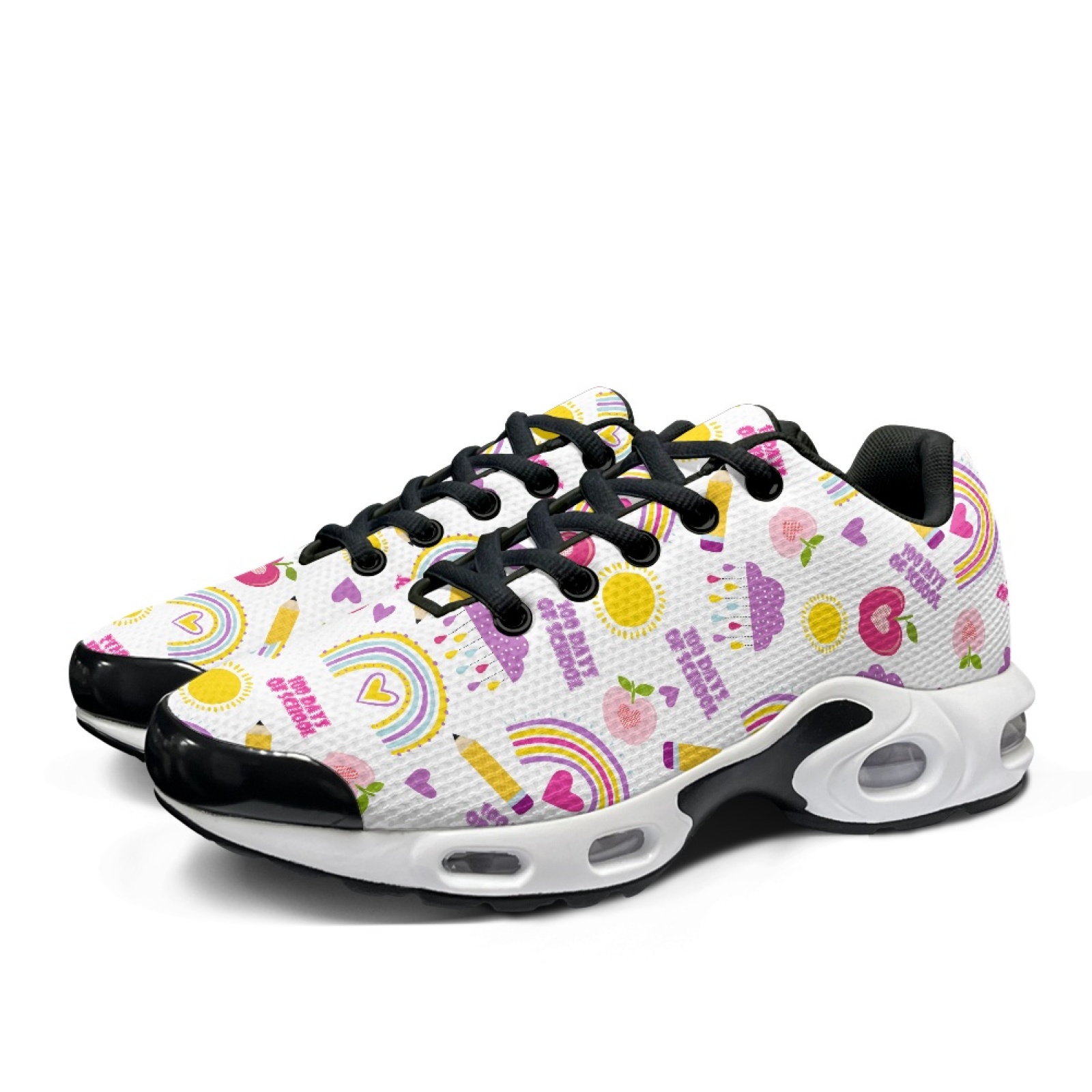 Sepatu Jalan Sekolah PENSTROLL - Knit Fabric Lace Up Sneakers ulasan dan harga