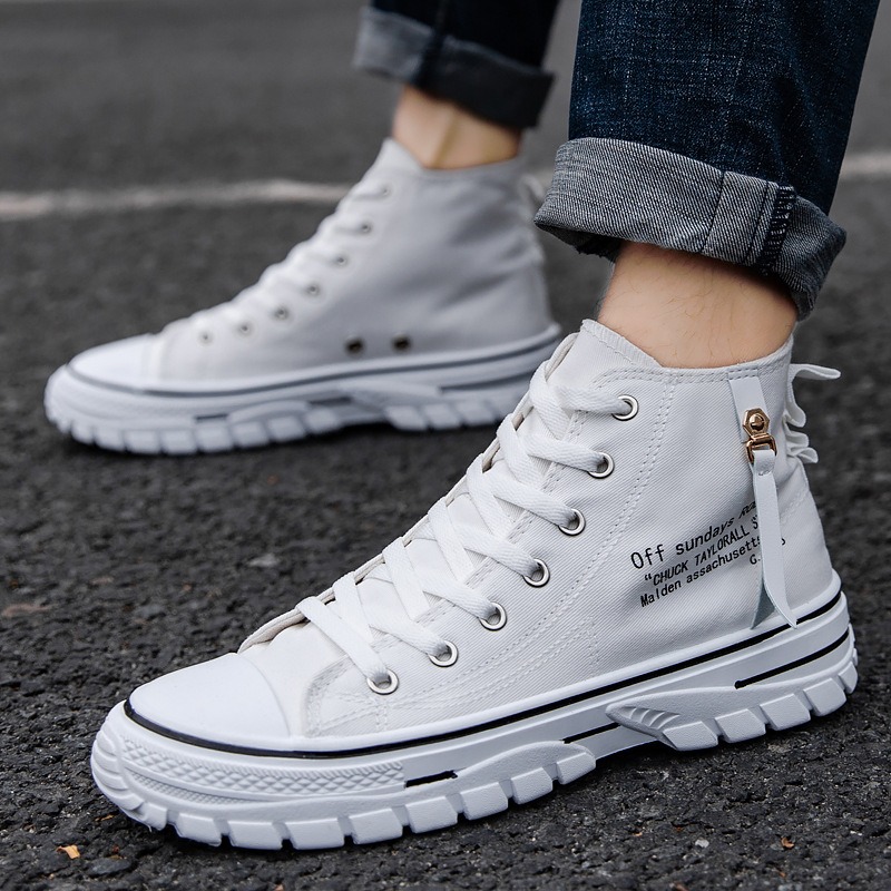 Sepatu Pria Sepatu Kanvas High - Breathable Mesh Athletic Shoes ulasan dan harga