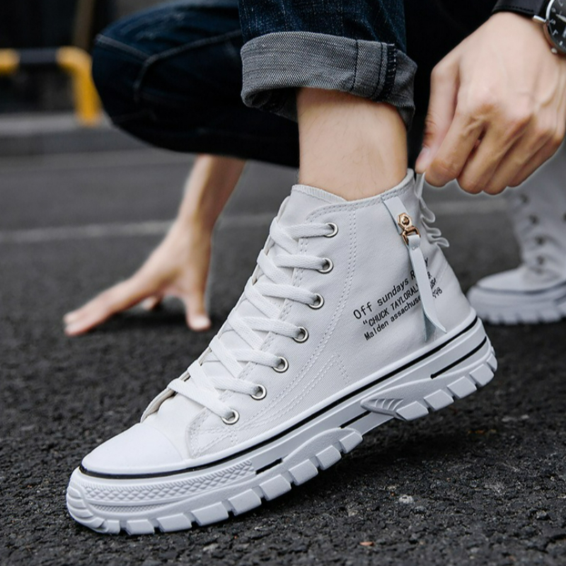 Sepatu Pria Sepatu Kanvas High - Breathable Mesh Athletic Shoes ulasan dan harga